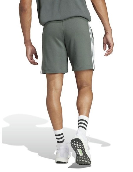 adidas Essentials French Terry 3-Stripes Grey Shorts - IX2371