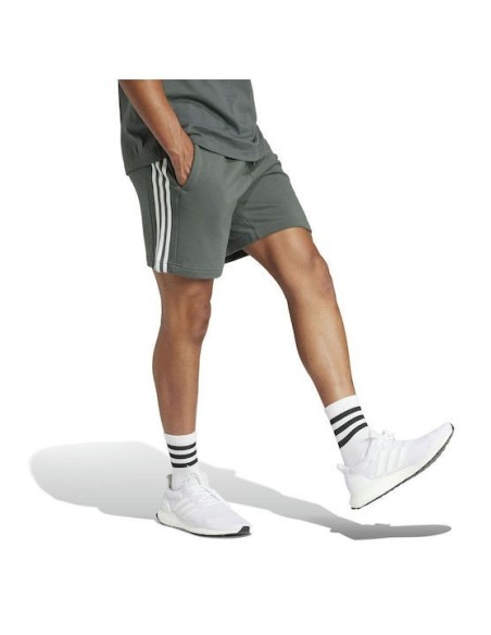 adidas Essentials French Terry 3-Stripes Grey Shorts - IX2371