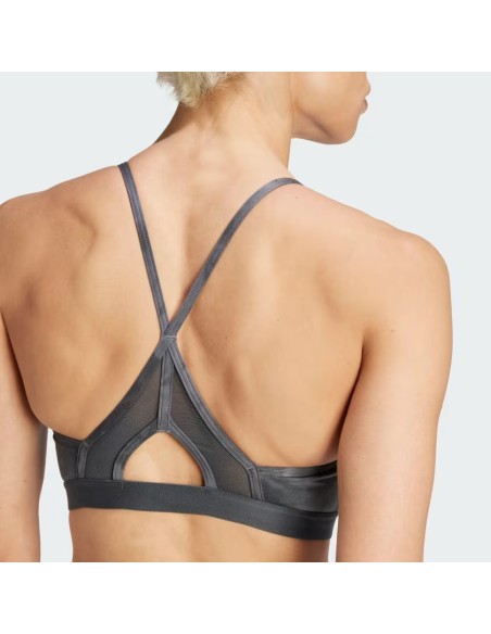 adidas AEROREACT TRAINING ESSENTIALS LIGHT SUPPORT TIE-DYE FLOWER-PRINT BRA - IN4304