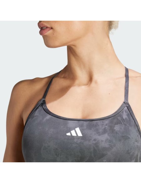 adidas AEROREACT TRAINING ESSENTIALS LIGHT SUPPORT TIE-DYE FLOWER-PRINT BRA - IN4304