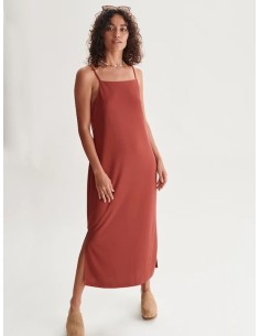 24COLOURS dress Μπορντώ - 21089a