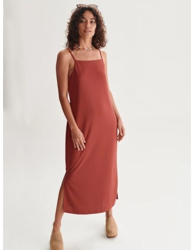 24COLOURS dress Μπορντώ - 21089a