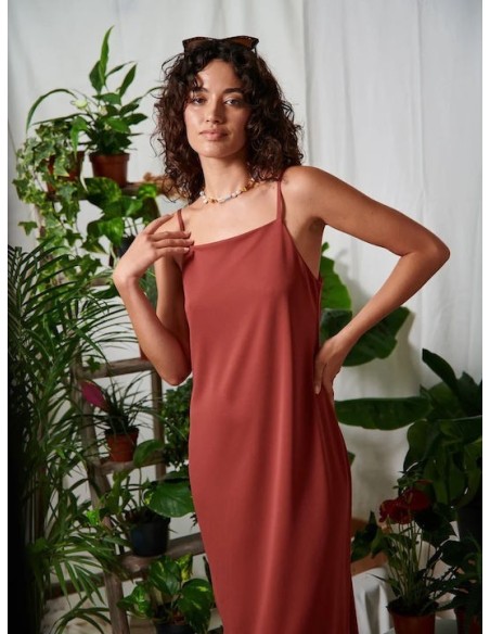 24COLOURS dress Μπορντώ - 21089a