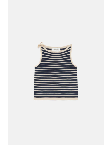 Compania Fantastica Navy Striped Top...