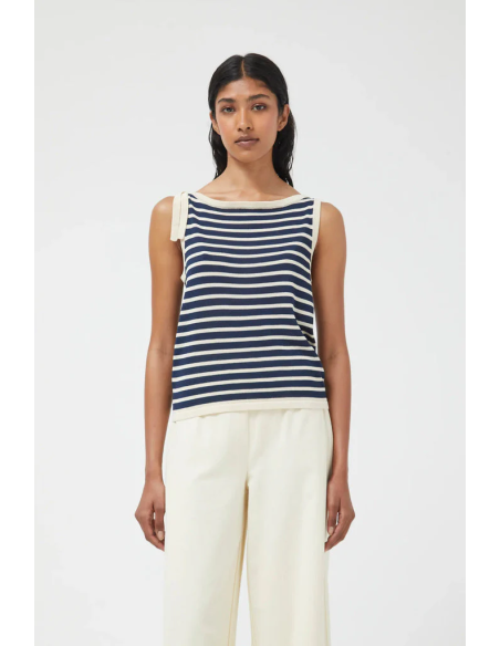 Compania Fantastica Navy Striped Top - 10350