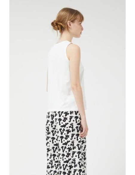 Compania Fantastica Γυναικεία Αθλητική Μπλούζα Αμάνικη Fast Drying Λευκή - 42106