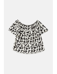 Compania Fantastica Top Μπλουζάκι Ασπρόμαυρο - 40120