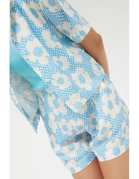 Compania Fantastica Αέρινο Γαλάζιο Σορτς Λουλούδι - 12107