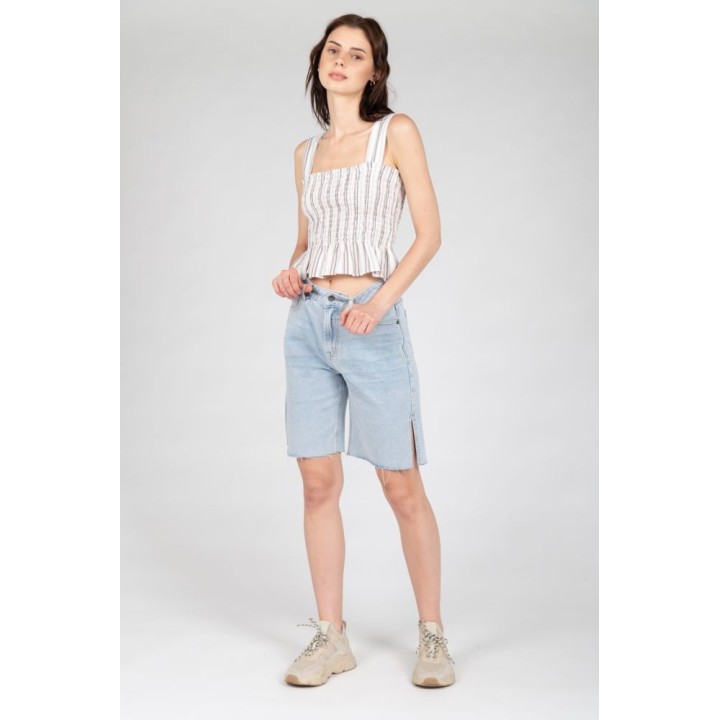 24 COLOURS Shorts Slit Denim - 80321