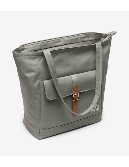 HERSCHEL RETREAT TOTE SEAGRASS/WHITE STITCH- 11401-06110