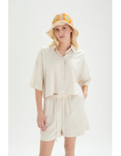 24COLOURS Beige Shorts - 60819a 2