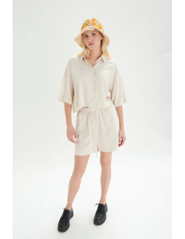 24COLOURS Beige Shorts - 60819a