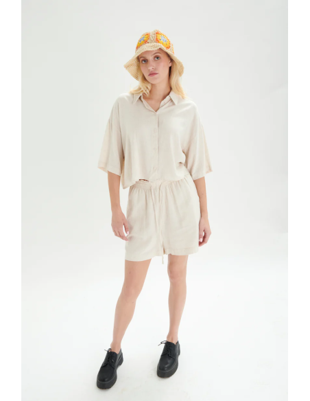 24COLOURS Beige Shorts - 60819a