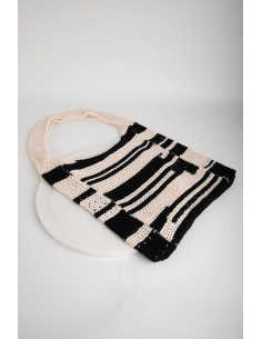 24COLOURS Crochet Bag Black/White - 18795a 2