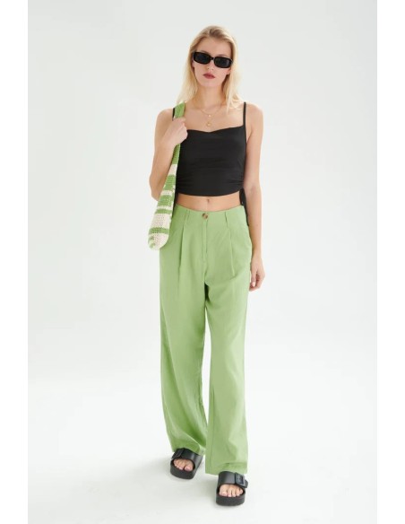 24COLOURS Pants in Green - 60834b