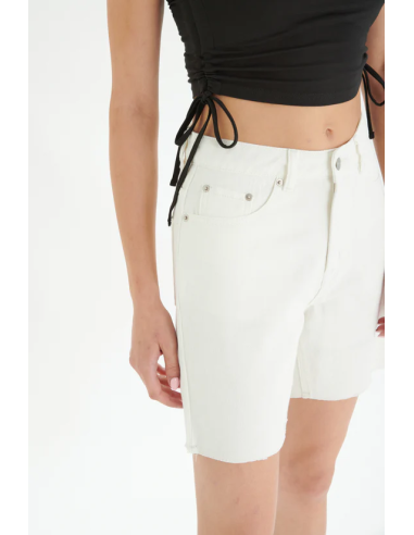 24COLOURS Denim White Shorts - 80360a