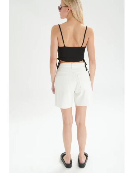 24COLOURS Denim White Shorts - 80360a