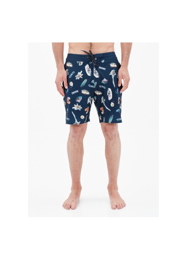 EMERSON ΑΝΔΡΙΚΟ ΑΝΑΚΥΚΛΩΜΕΝΟ TROPICAL LEISURE BOARDSHORTS 49εκ. PR281 NAVY BLUE-221.EM524.19CR