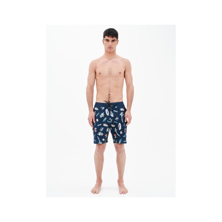 EMERSON ΑΝΔΡΙΚΟ ΑΝΑΚΥΚΛΩΜΕΝΟ TROPICAL LEISURE BOARDSHORTS 49εκ. PR281 NAVY BLUE-221.EM524.19CR