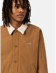 DICKIES DUCK CANVAS DECK JACKET STONE WASHED BROWN DUCK-...