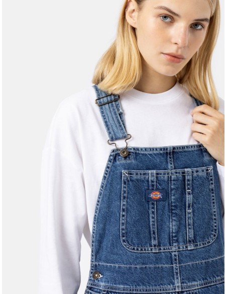 DICKIES CLASSIC DENIM BIB W CLASSIC BLUE- DK0A4XYCCLB1