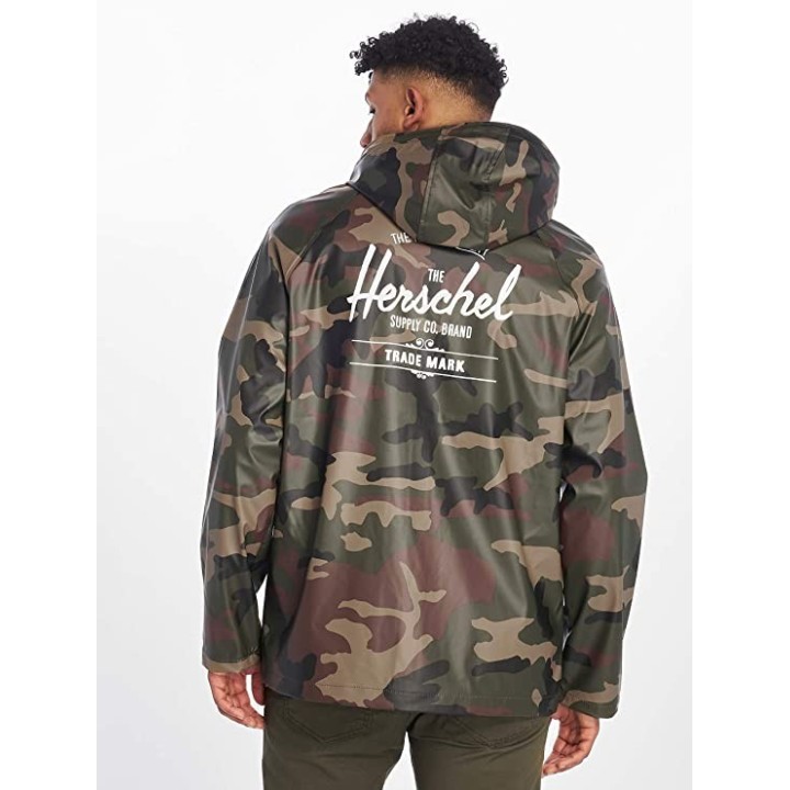 HERSCHEL MEN'S RAINWEAR CLASSIC /  WOODLAND CAMO/BLACK -50001-000312