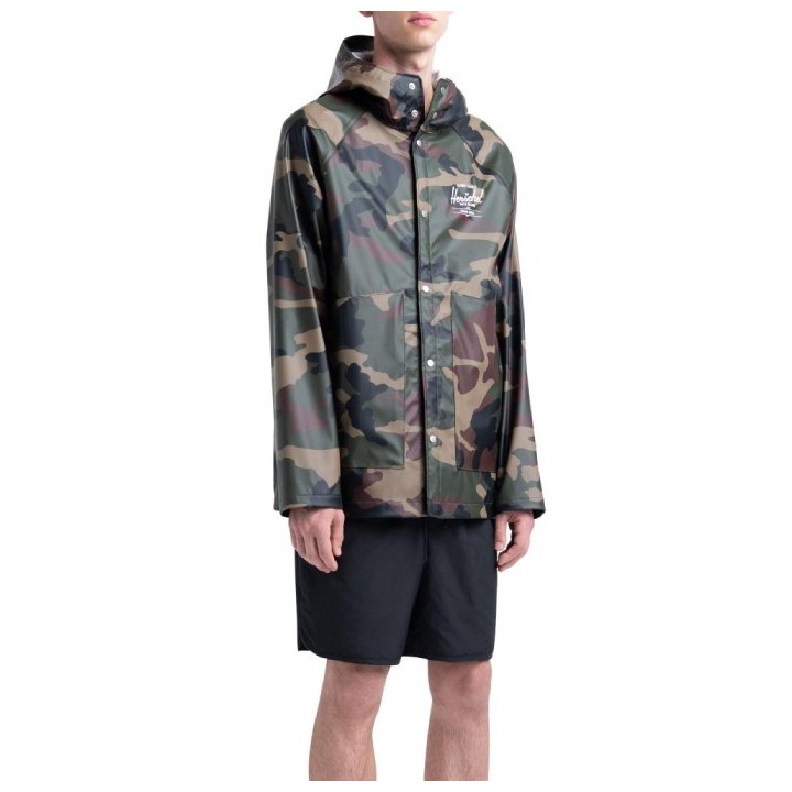HERSCHEL MEN'S RAINWEAR CLASSIC /  WOODLAND CAMO/BLACK -50001-000312