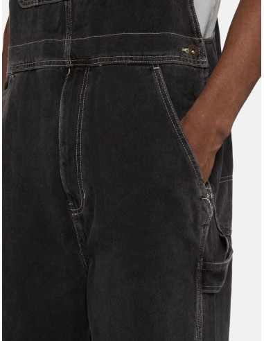 DICKIES CLASSIC DENIM BIB BLACK WASH...