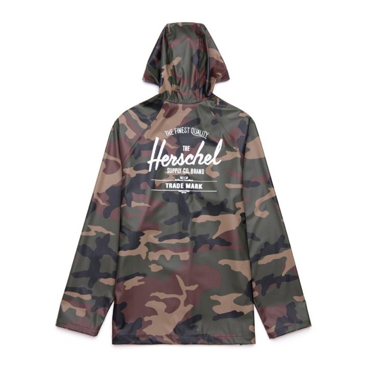 HERSCHEL MEN'S RAINWEAR CLASSIC /  WOODLAND CAMO/BLACK -50001-000312
