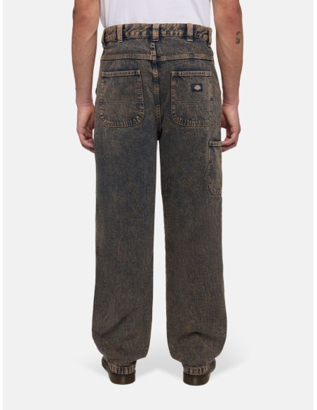dickies MADISON BAGGY FIT DENIM OVERDYE BROWN WASH PANTS - DK0A4YECK191