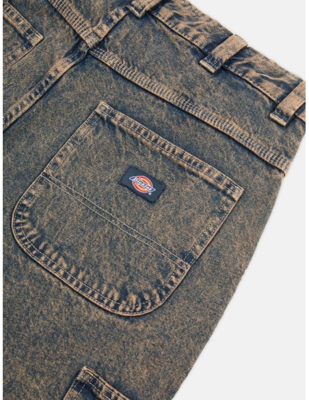 dickies MADISON BAGGY FIT DENIM OVERDYE BROWN WASH PANTS - DK0A4YECK191