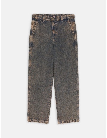 dickies MADISON BAGGY FIT DENIM OVERDYE BROWN WASH PANTS - DK0A4YECK191