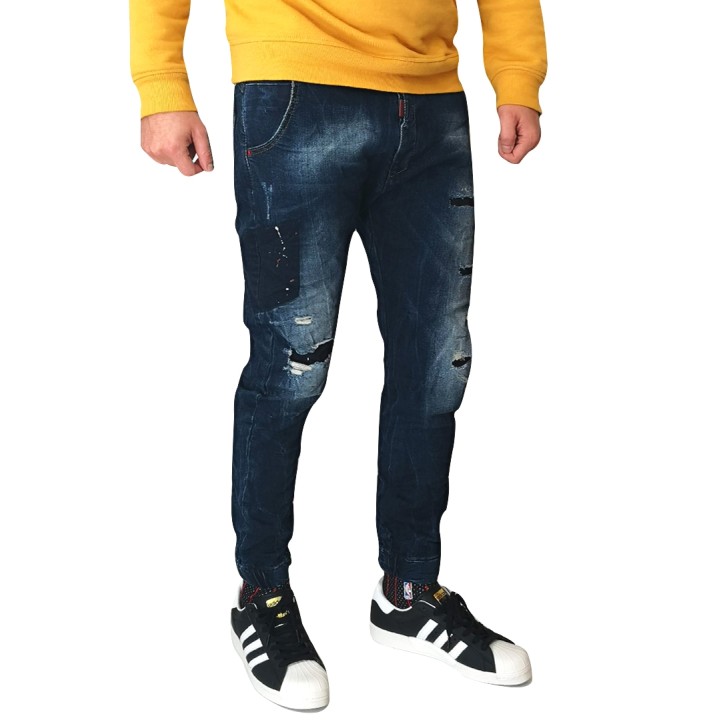 Τζιν Ανδρικό Back 2 Jeans W19A Μπλε Boyfriend Fit