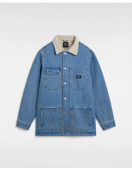 VANS  Drill Chore Denim Sherpa Coat STONEWASH/BLUE - VN000K4XCDX1