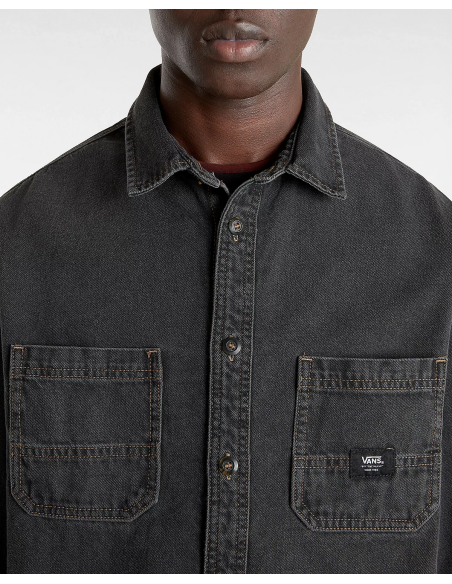 VANS  Stevens Denim LS Woven PAVEMENT (WASHED BLACK) - VN000HNTDAD1