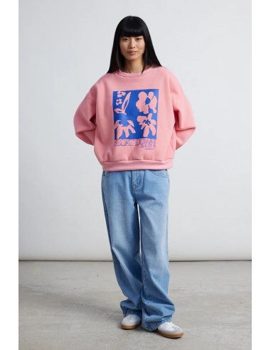 24COLOURS Swwatshirt Pink- 50800a