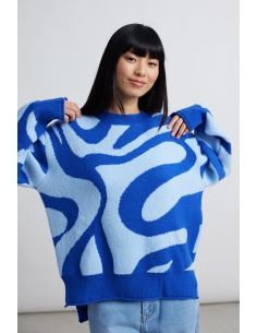 24COLOURS Pullover blue wave - 41173a 2