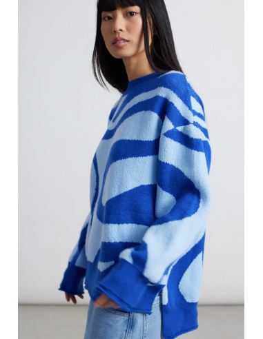 24COLOURS Pullover blue wave - 41173a