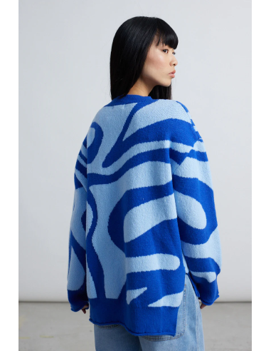 24COLOURS Pullover blue wave - 41173a