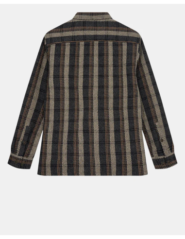 AKOSCAR CHECK OVERSHIRT - DARK GREY...
