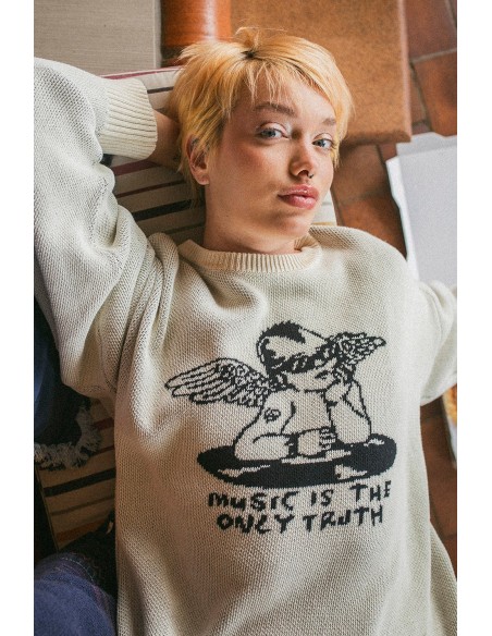 Angel Punk Ivory Sweater- AP006-01-1910