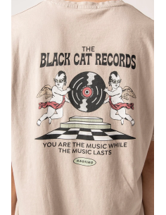 Washed The Black Cat Angels Bone T-shirt- AP062-01-G002 2