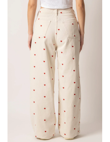 Relaxed Multiheart Ivory Pants...