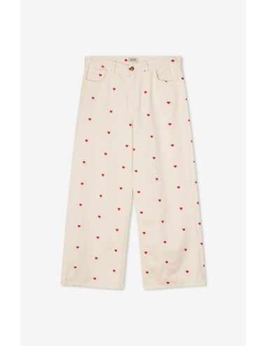 Relaxed Multiheart Ivory Pants...