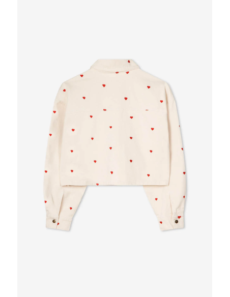 Pockets Multiheart Ivory Jacket - AP024-01-K002