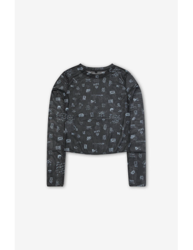 Urban Black Tulle T-shirt -...