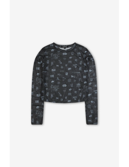 Urban Black Tulle T-shirt - AP035-01-M002