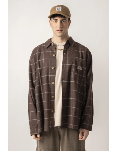 MILTON CHECKED SHIRT BROWN -...