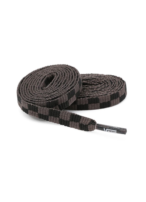 Vans Flat Laces 36" Black/Charcoal Checkerboard - VN000XZYE111