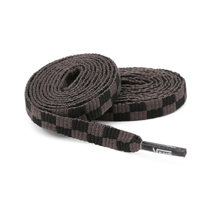 Vans Flat Laces 36" Black/Charcoal Checkerboard - VN000XZYE111